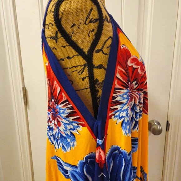 Flying Tomato Handkerchief Floral Print Above The Knee Mini Dress Boho Size L - Picture 6 of 10